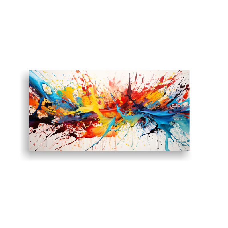 GENERICO - Cuadro Decorativo: Inspiración Abstracta Explosión De Colo 80x40cm
