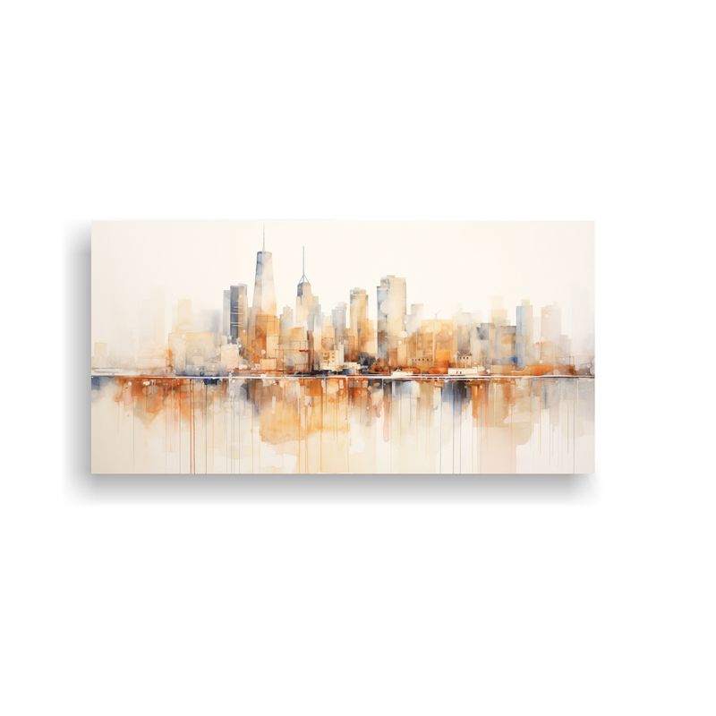 GENERICO - Paisaje Urbano En Acuarela: Arte Abstracto Riqueza Visual 160x80cm