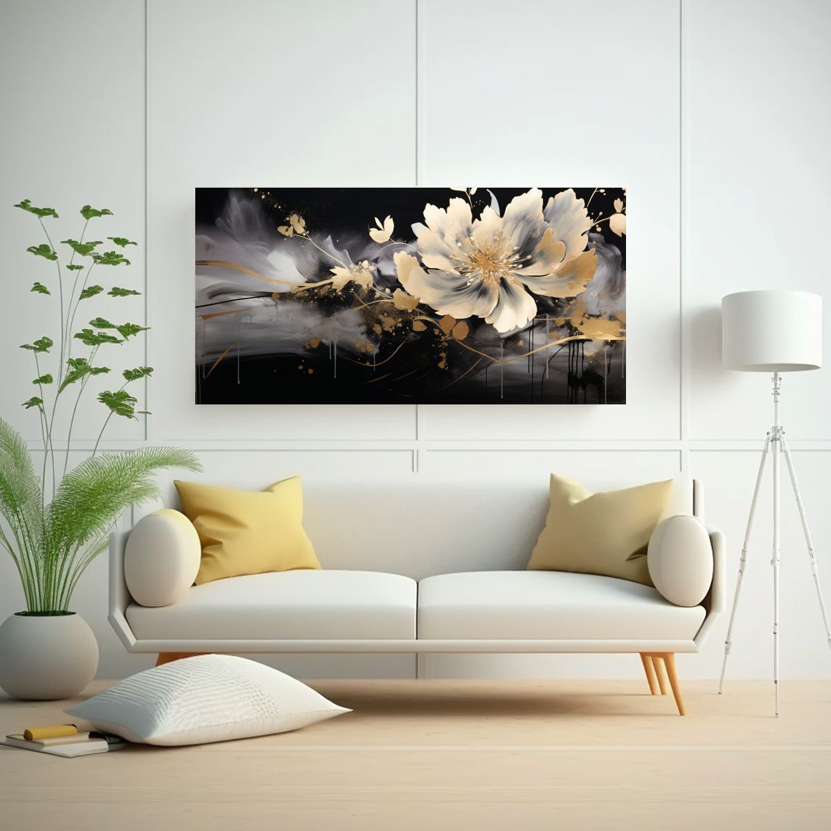 GENERICO - Tela En Bastidor Cuadro Neonoir Elegante Con Atmósfera Al E 160x80cm