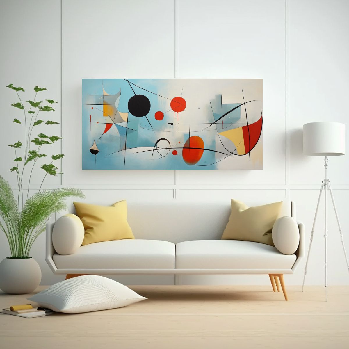 GENERICO - Tela En Bastidor Inspiración Abstracta De Arte Moderno Midc 160x80cm