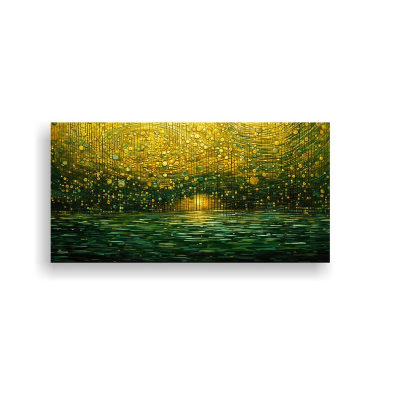 GENERICO - Cuadro De Tela Estilo Puntillismo Luminoso Con Inspiración  160x80cm