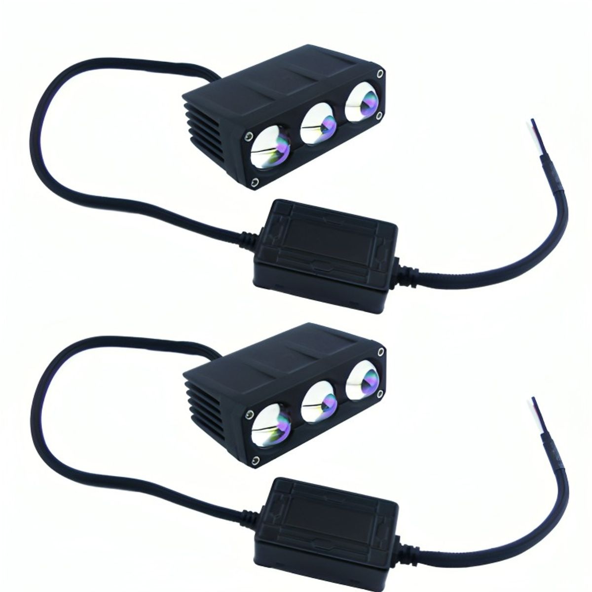 OEM - SET  2 NEBLINERO LED 3 LED PROFESIONAL DUO COLOR BCO-AMBAR