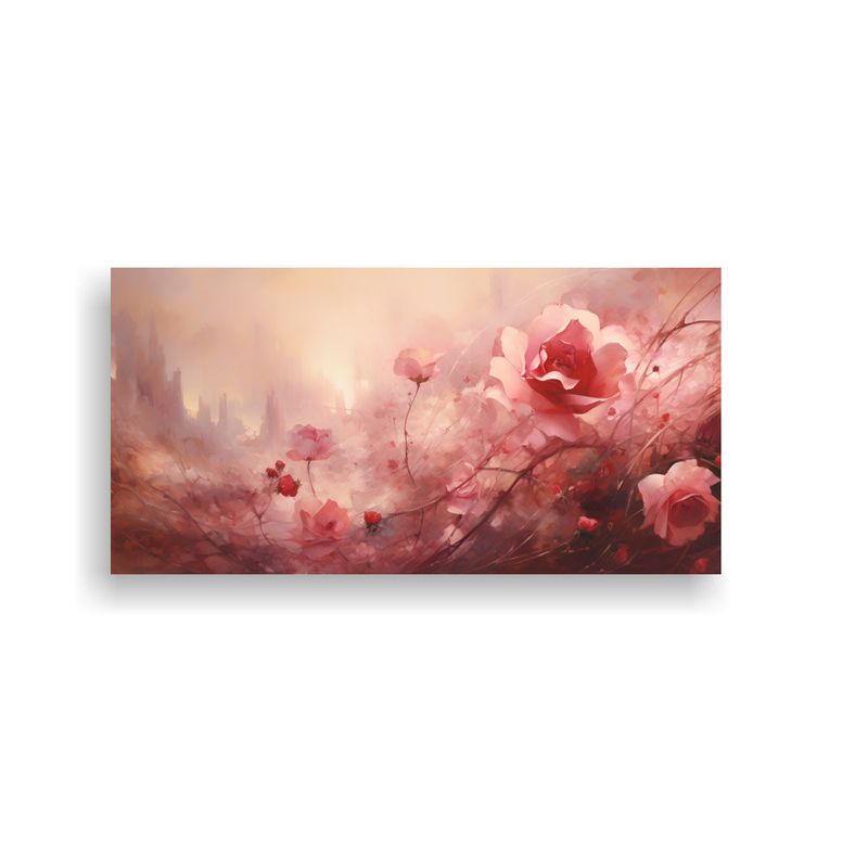 GENERICO - Cuadros Abstractos En Tonos Rosas Para Decoración De Living 160x80cm