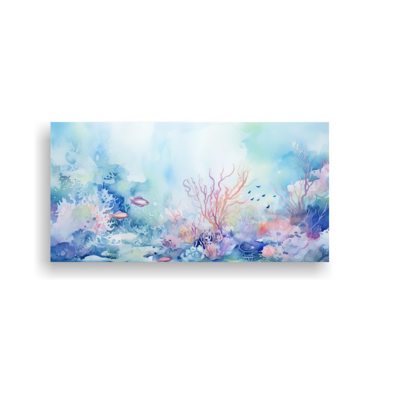 GENERICO - Pintura Decorativa Lienzo Espectacular De Escena Submarina S 160x80cm
