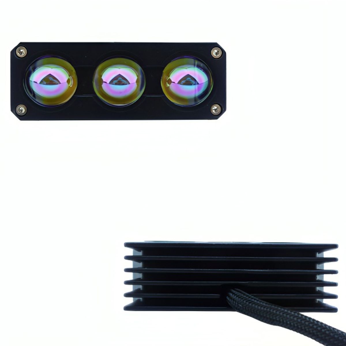 OEM - SET  2 NEBLINERO LED 3 LED PROFESIONAL DUO COLOR BCO-AMBAR