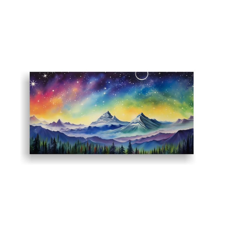 GENERICO - Paisaje De Montaña Con Estilo Elegante En Colores Vibrantes 160x80cm