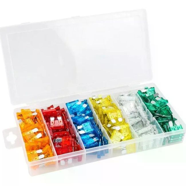 GENERICO - Caja Con 240 Fusibles 5 A 30 Amperes Uso Automotriz Autos