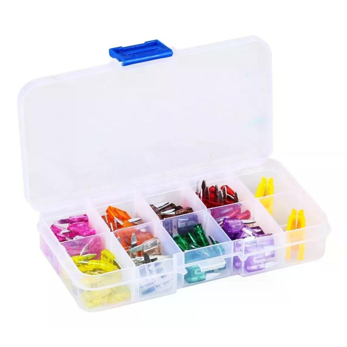 GENERICO - Caja Con 80 Fusibles 3 A 30 Amperes Uso Automotriz Autos