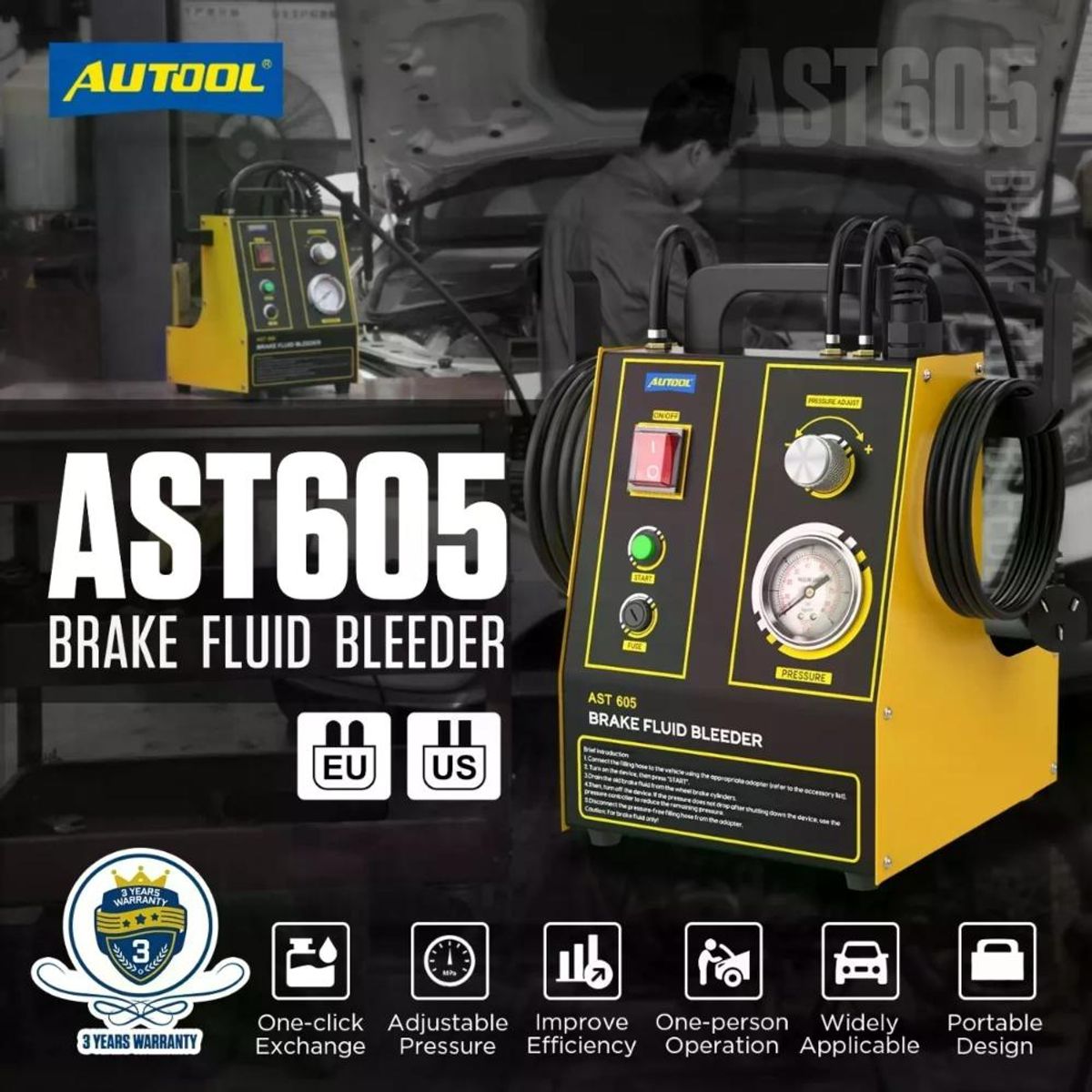GENERICO - Ast605 Autool Cambiador De Aceite De Freno Automotriz