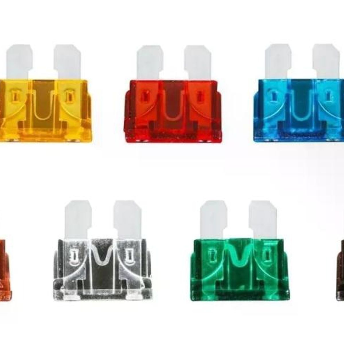 GENERICO - Caja Con 100 Fusibles 3 A 40 Amperes Uso Automotriz Autos