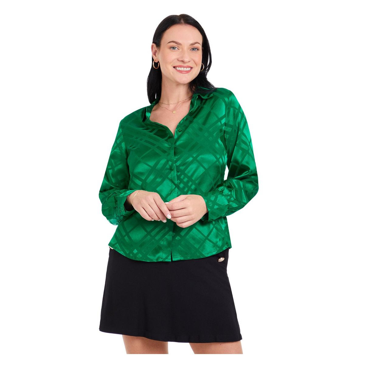 FASHION'S PARK - Blusa Mujer Con Textura Verde Fashion's Park
