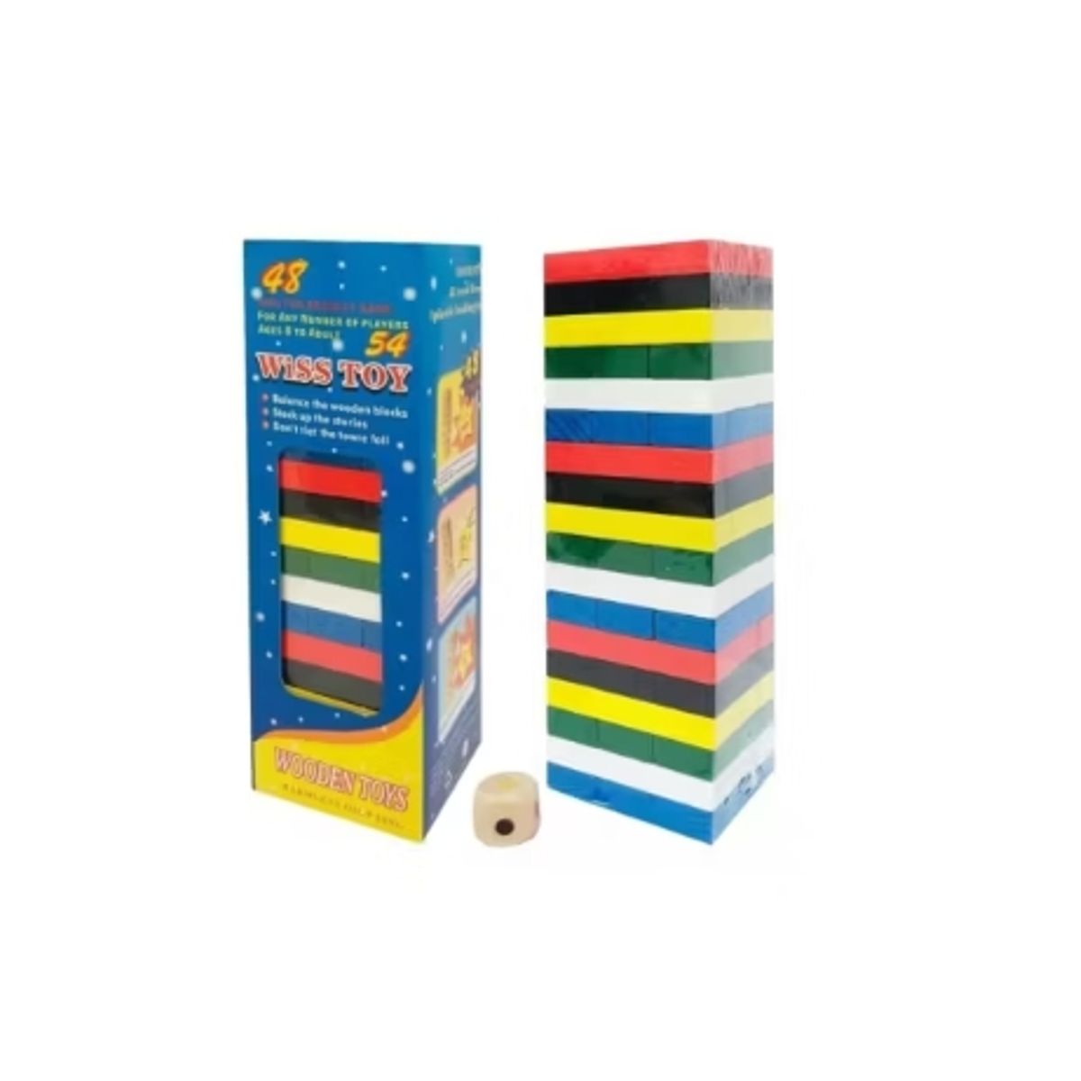 GENERICO - Jenga Juego Educativo Madera Colores