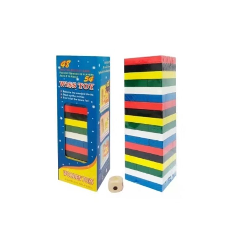 GENERICO - Jenga Juego Educativo Madera Colores