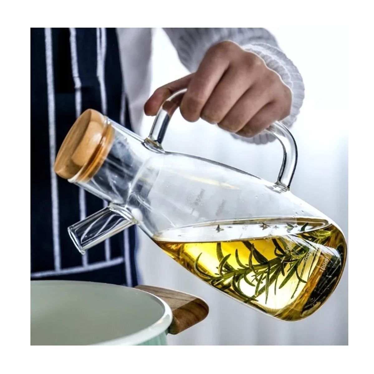 GENERICO - Botella Dispensadora Aceite Vino Especias Con Tapón 500ml