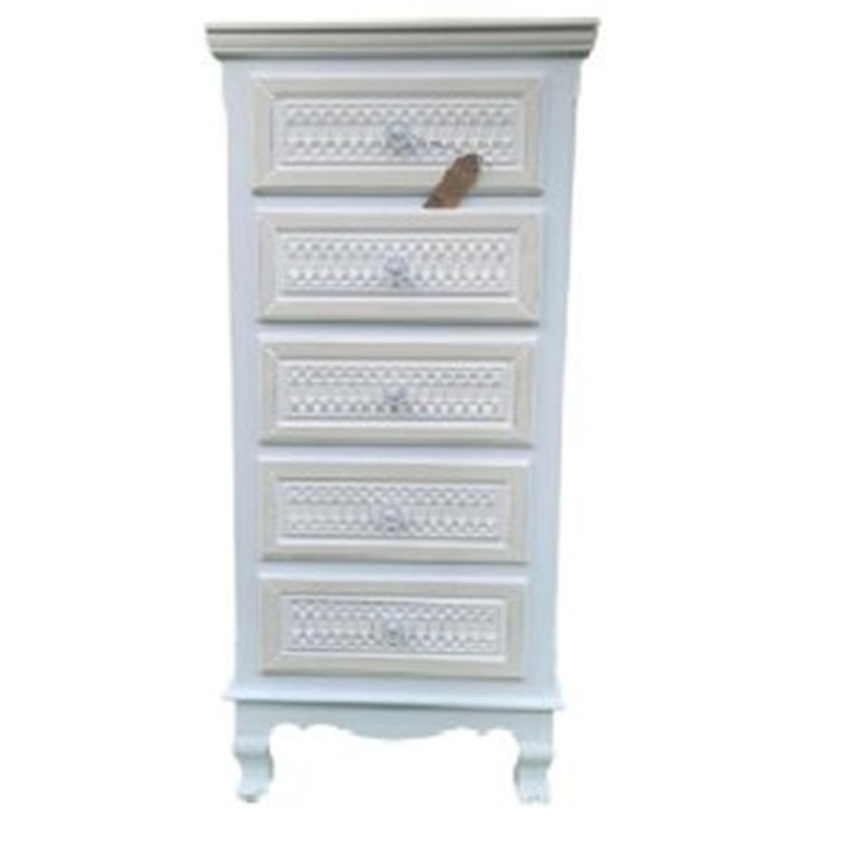 INTERACTIVE STORE - Comoda cajonera provenzal con texturas 5 cajones