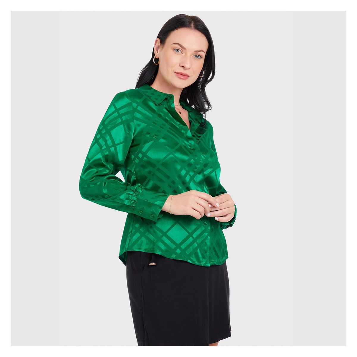 FASHION'S PARK - Blusa Mujer Con Textura Verde Fashion's Park