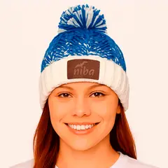 NIBA - Gorro Lana Radal Blanco Azul