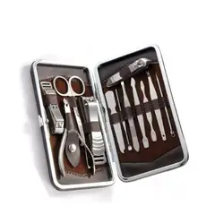 GENERICO - Estuche Set Manicure Pedicure Kit Cortauñas 12 Piezas