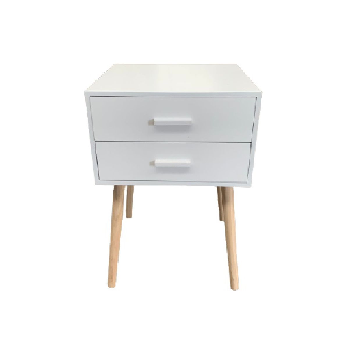 INTERACTIVE STORE - Velador blanco nórdico 2 cajones