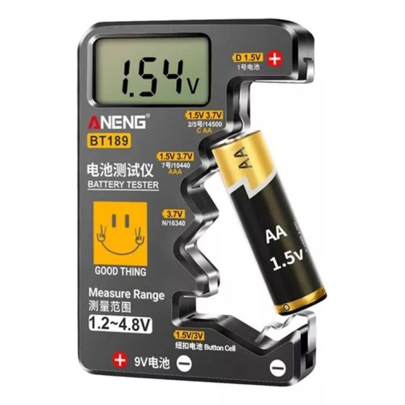 GENERICO - Tester Probador De Pilas Universal Con Pantalla Digital