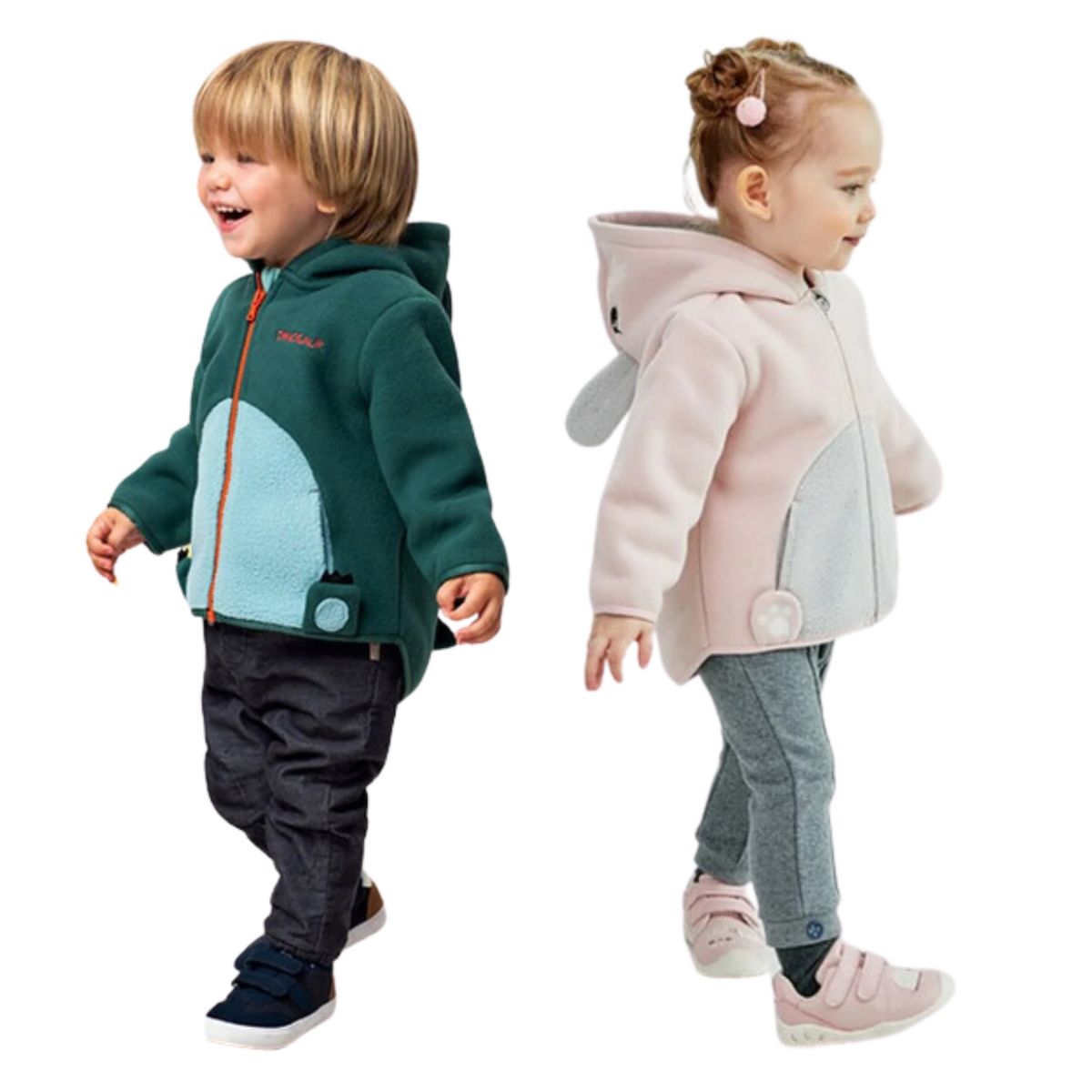 JUMP KIDS - Chaqueta Polar Manga Larga Con Capucha Niña Jump Kids.