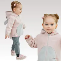 Chaqueta Polar Manga Larga Con Capucha Niña Jump Kids.