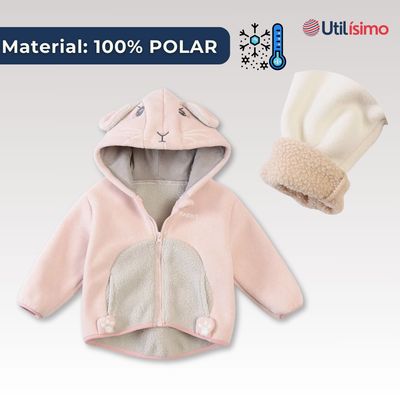 Imagen 2 del producto Chaqueta Polar Manga Larga Con Capucha Niña Jump Kids.