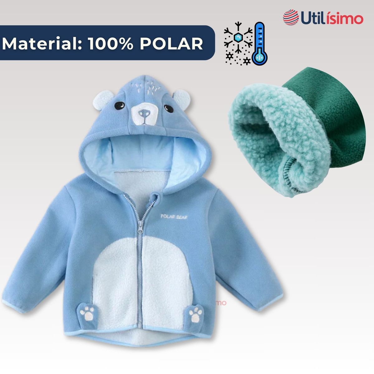 JUMP KIDS - Chaqueta Polar Manga Larga Con Capucha Niña Jump Kids