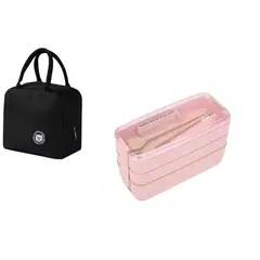 GENERICO - Pack Bolso Loncheras Lunch Fiambrera 900ml  Lonchera Térmica