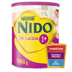 NESTLE - NIDO 1+ SIN LACTOSA 1560g