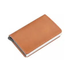 GENERICO - Billetera Minimalista Tarjetero Hombre Mujer Rfid Cuero Pu