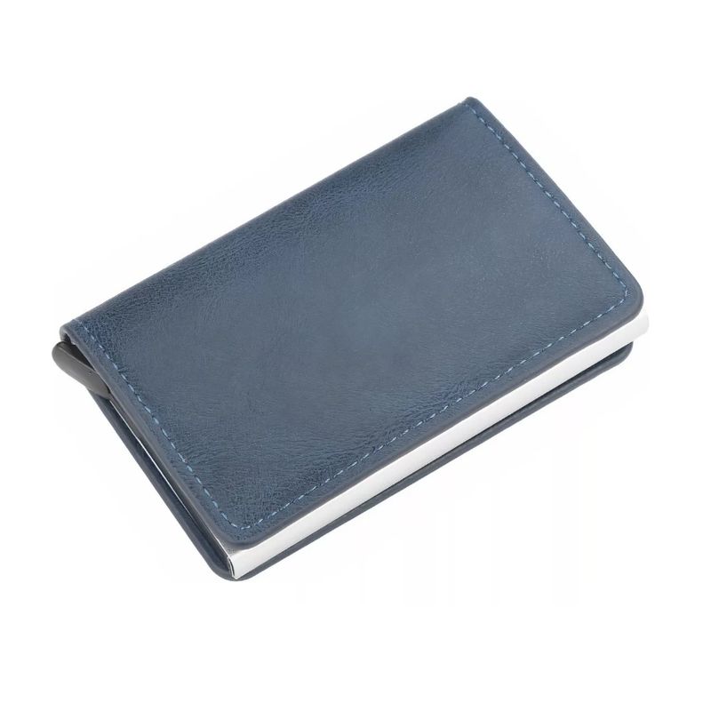 GENERICO - Billetera Minimalista Tarjetero Hombre Mujer Rfid Cuero Pu