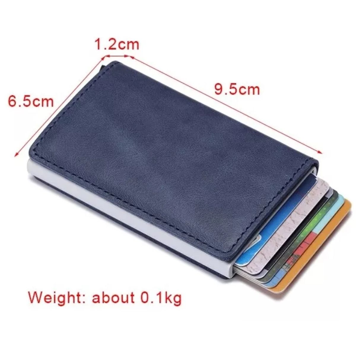 GENERICO - Billetera Minimalista Tarjetero Hombre Mujer Rfid Cuero Pu