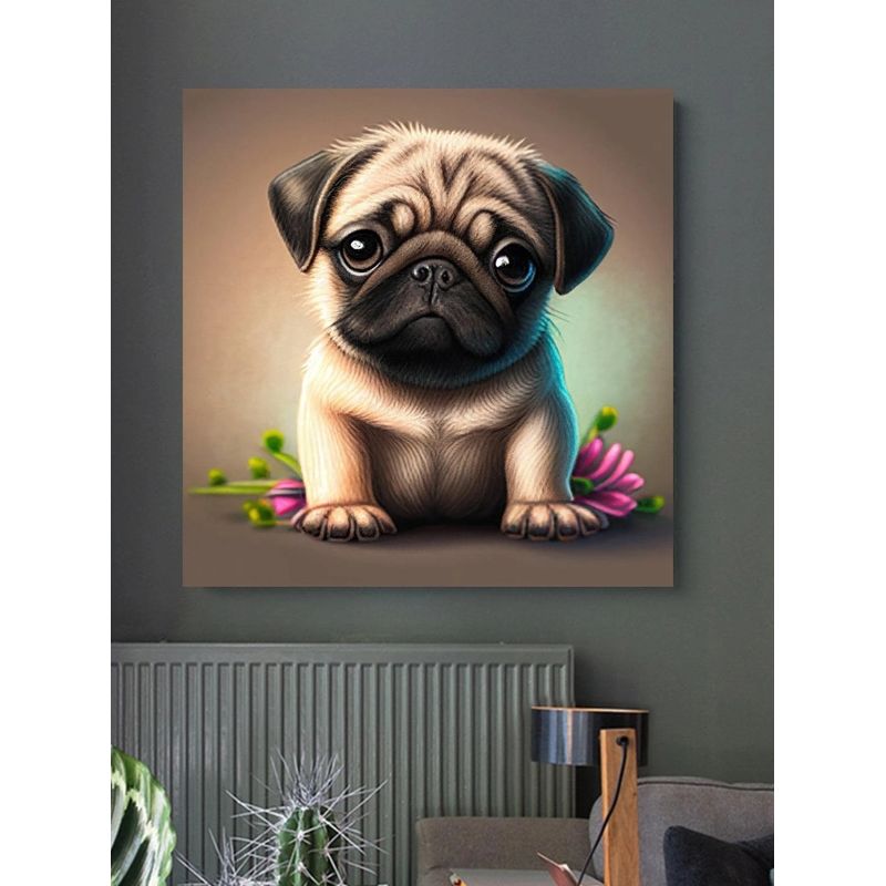GENERICO - Kit de Pintura de diamantes sin marco con patrón de perro