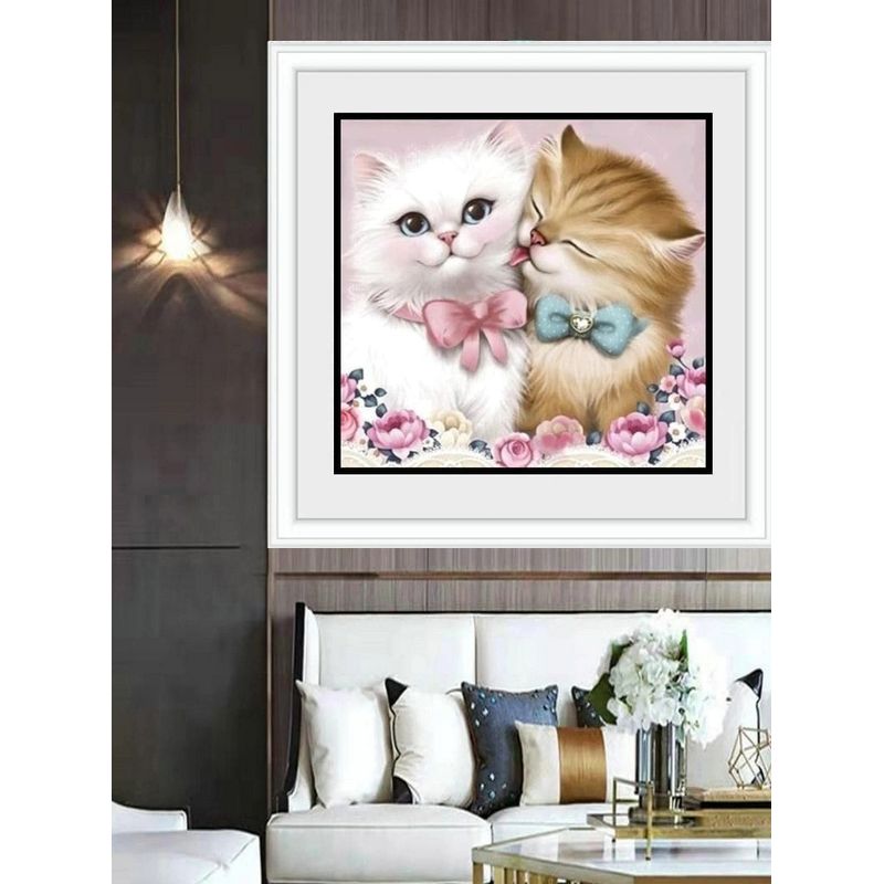 GENERICO - Kit Pintura diamante con estampado de gato
