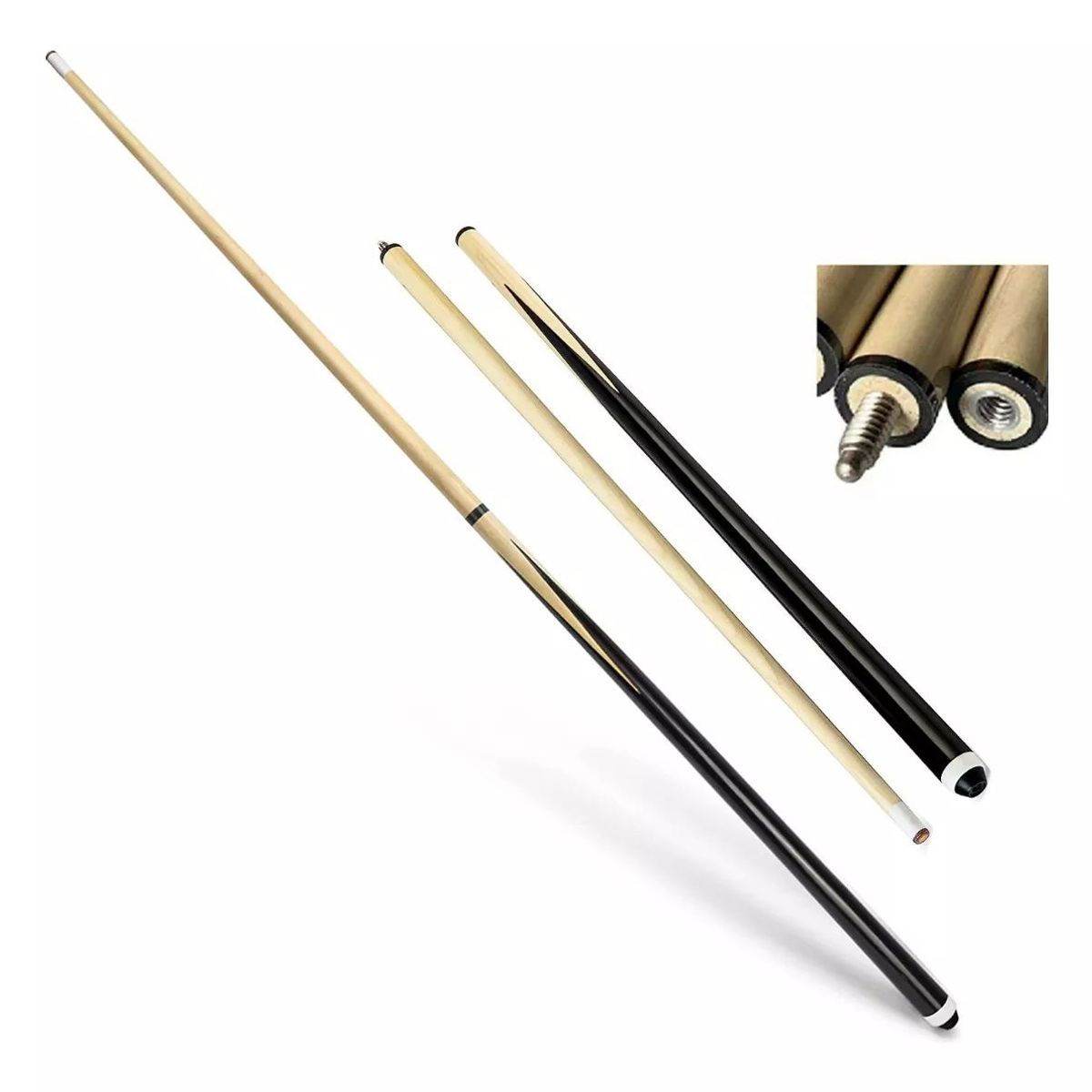 KUANGYE - Taco De Pool Palo Maple Billar Madera Alta Calidad 145cm