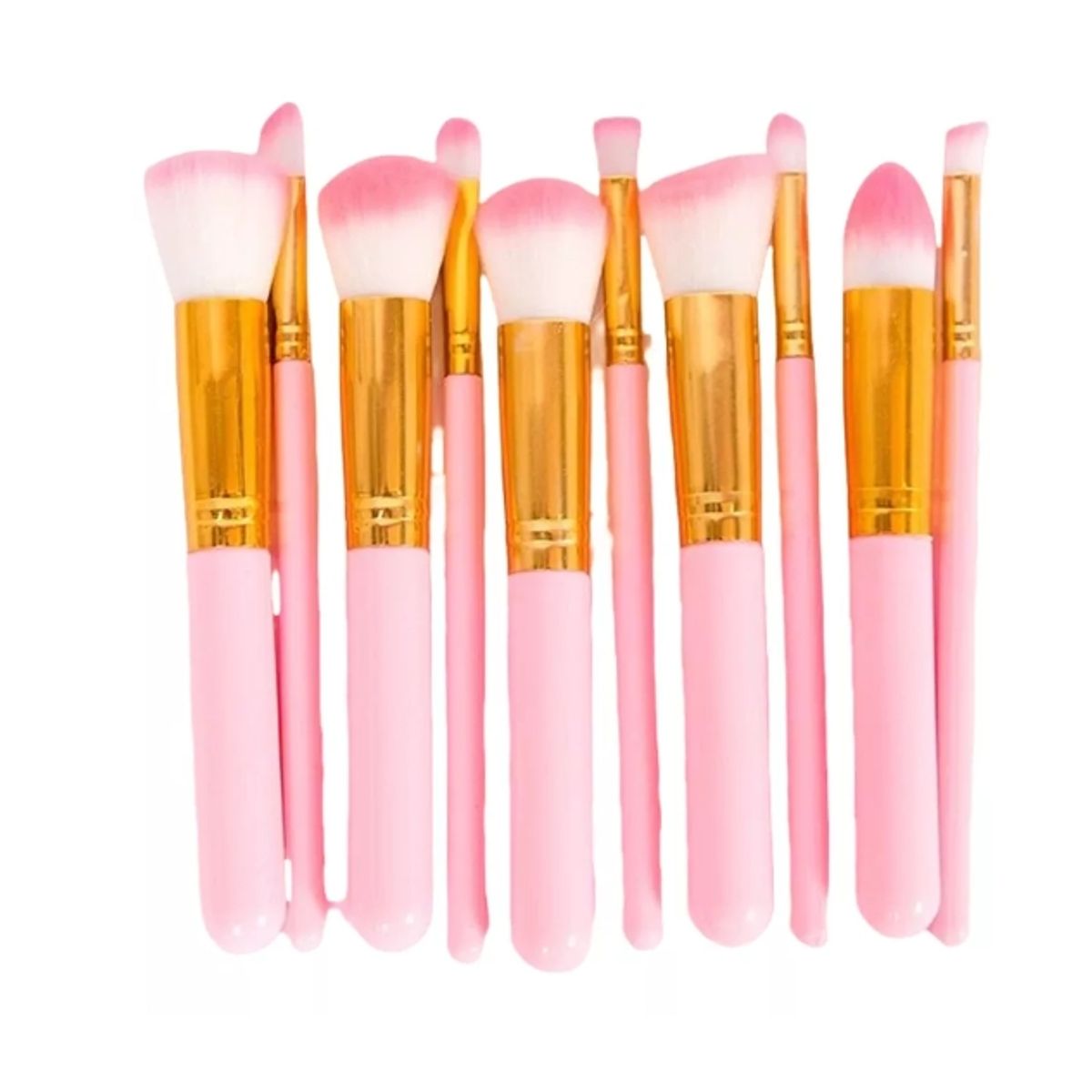 GENERICO - Set 10 Brochas Maquillaje Profesional