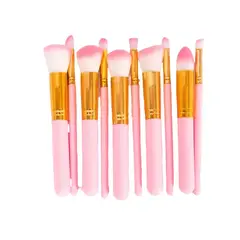 GENERICO - Set 10 Brochas Maquillaje Profesional