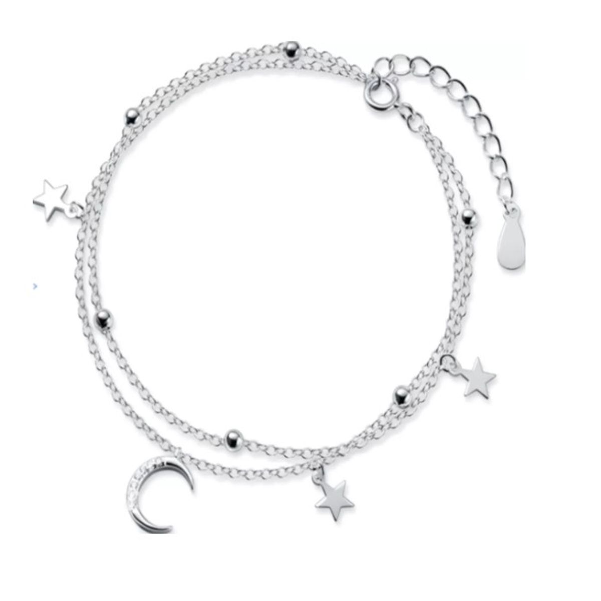GENERICO - Pulsera Plata 925 Estrellas Luna Dama Mujer Elegante Regalo