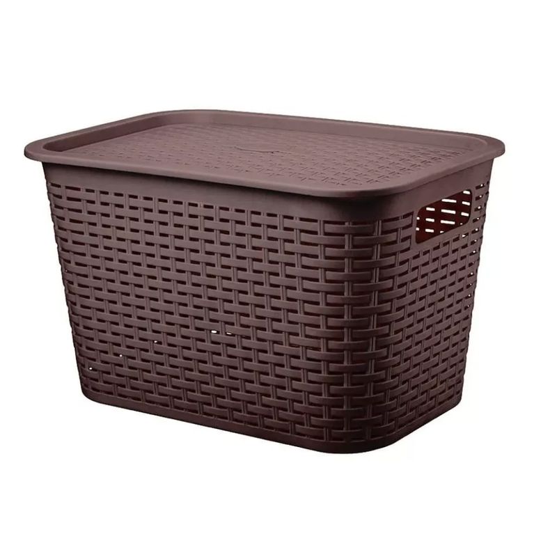 GENERICO - Caja Organizadora Canasta Ratán 22 Lt.