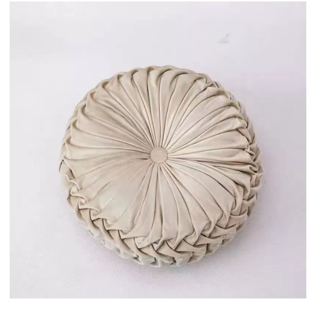 GENERICO - Cojín Velvet Redondo Diametro 38 Cm Color Rosa Velvet 1u