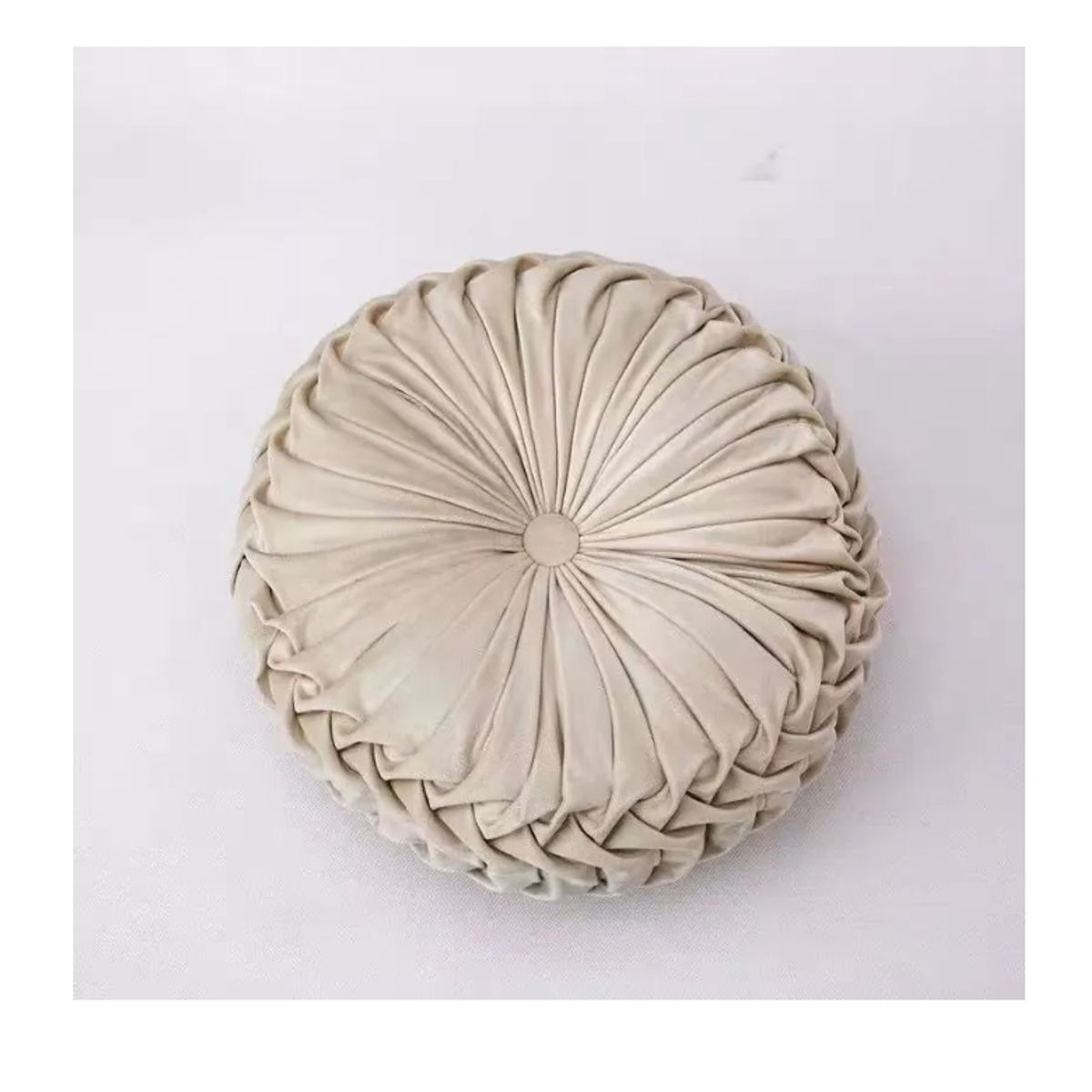 GENERICO - Cojín Velvet Redondo Diametro 38 Cm Color Rosa Velvet 1u