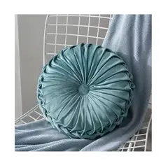 GENERICO - Cojín Velvet Redondo Diametro 38 Cm Color Beige Velvet 1u