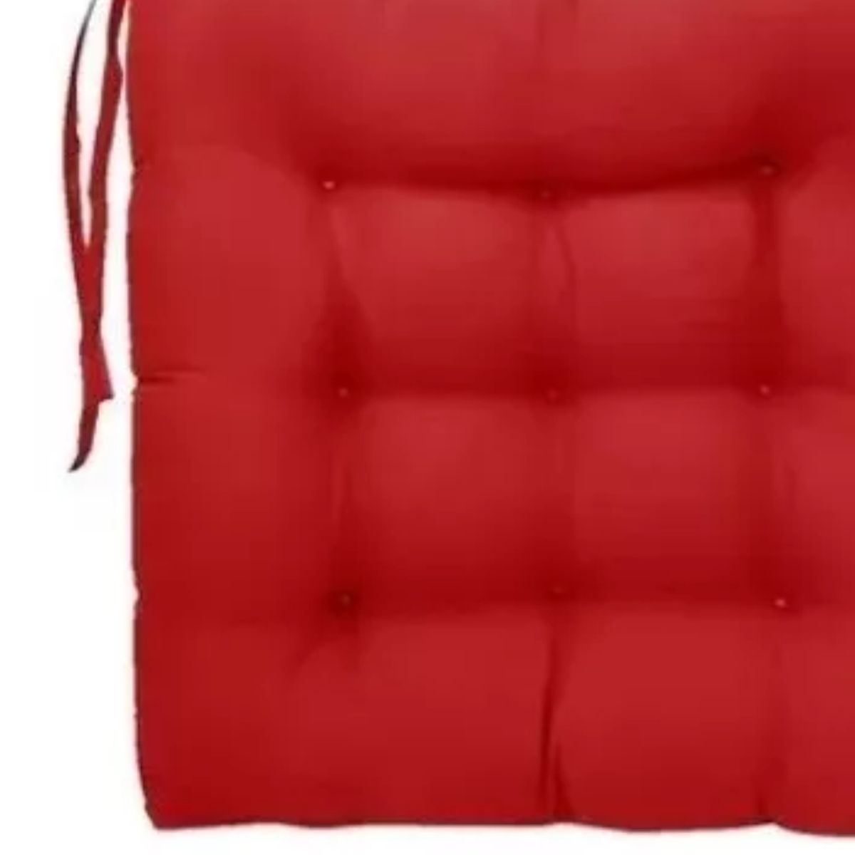 GENERICO - Pack 6 Cojines De Silla Cuadrado Liso Colores Color Rojo