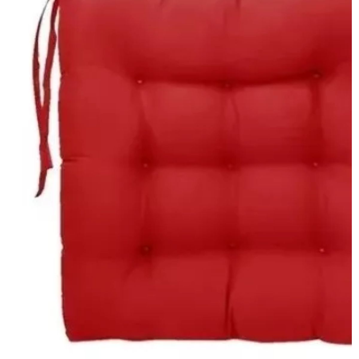GENERICO - Pack 6 Cojines De Silla Cuadrado Liso Colores Color Rojo