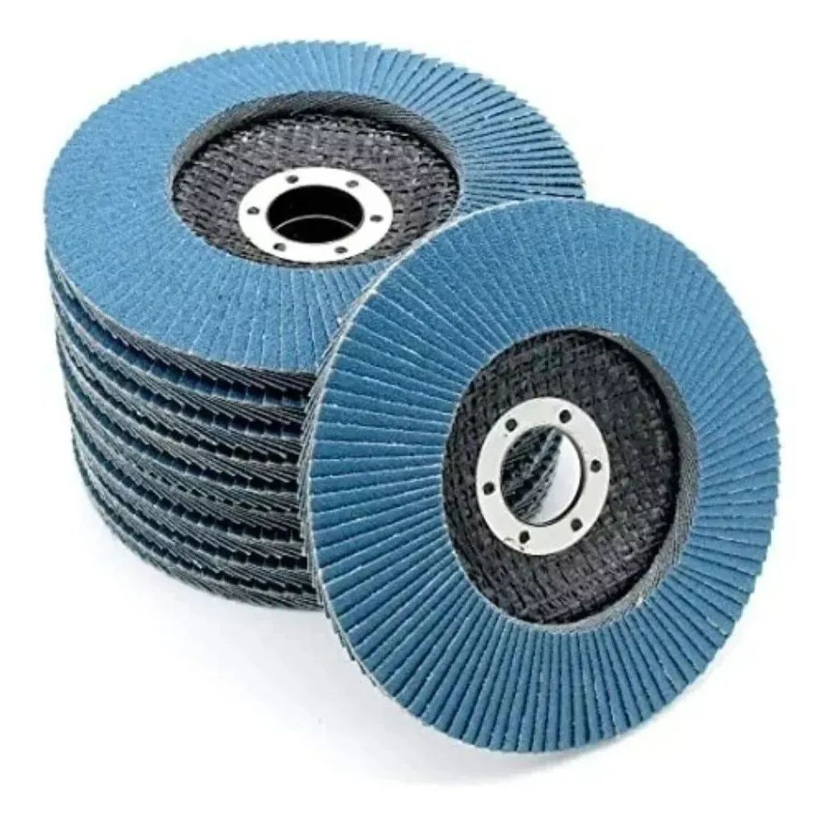 KUANGYE - 20 Discos Lija Azul Flap Traslapado 4 1/2 Pulgadas Grano 40