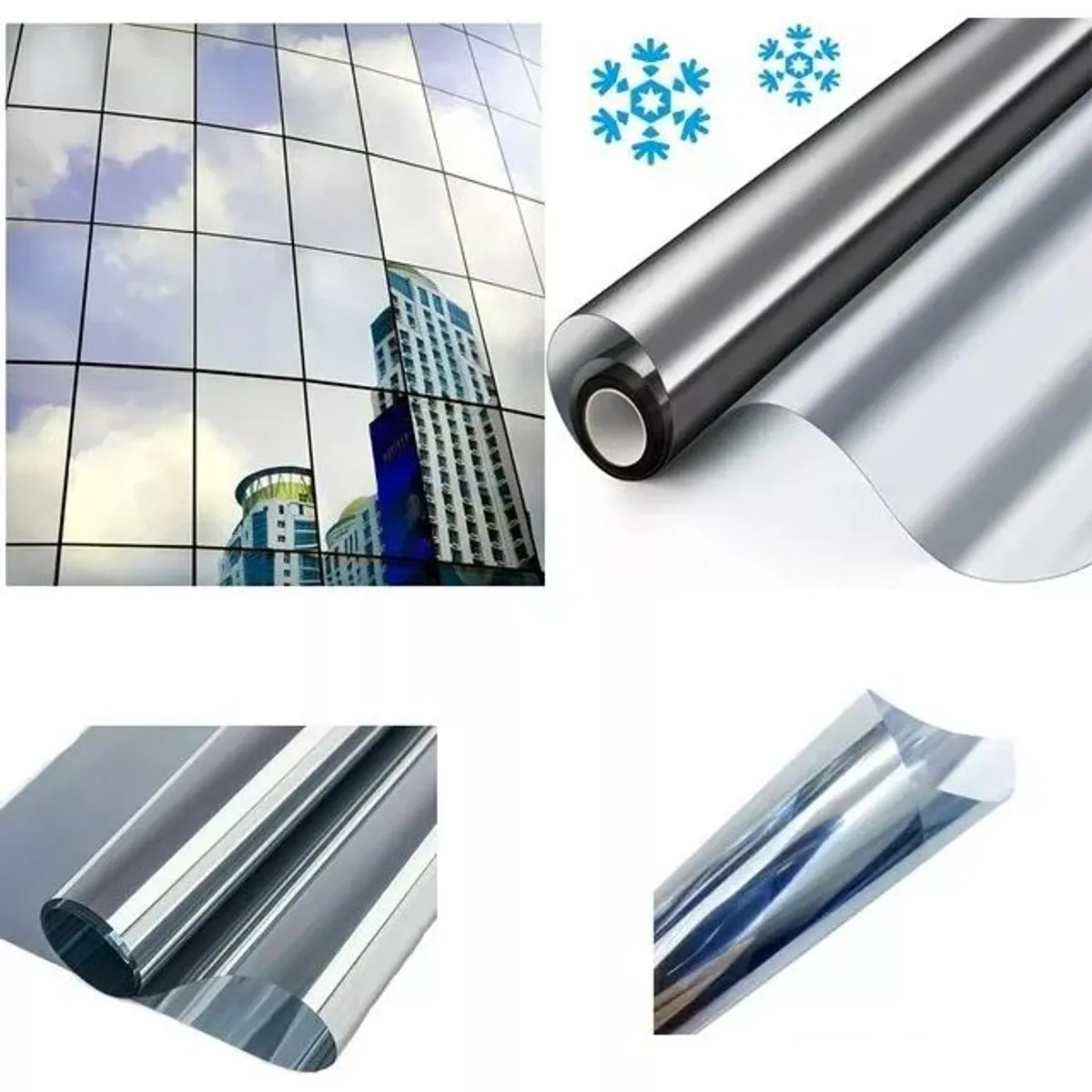 KUANGYE - Lamina Espejada Cromo Film Privacidad Ventana Efecto Espejo