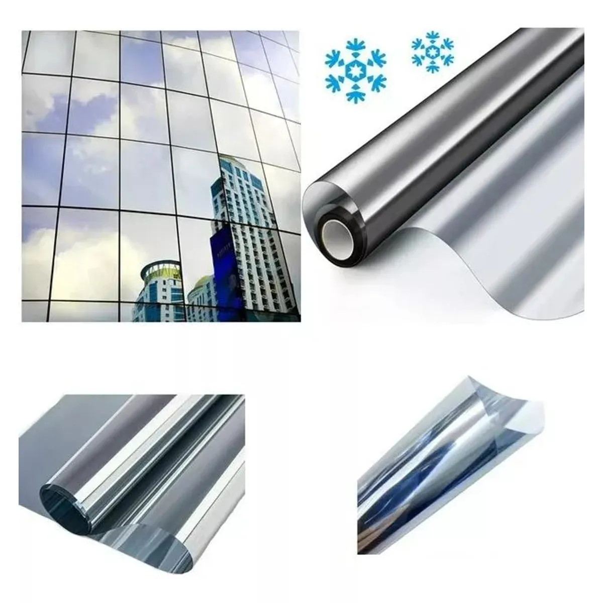 KUANGYE - Lamina Espejada Cromo Film Privacidad Ventana Efecto Espejo