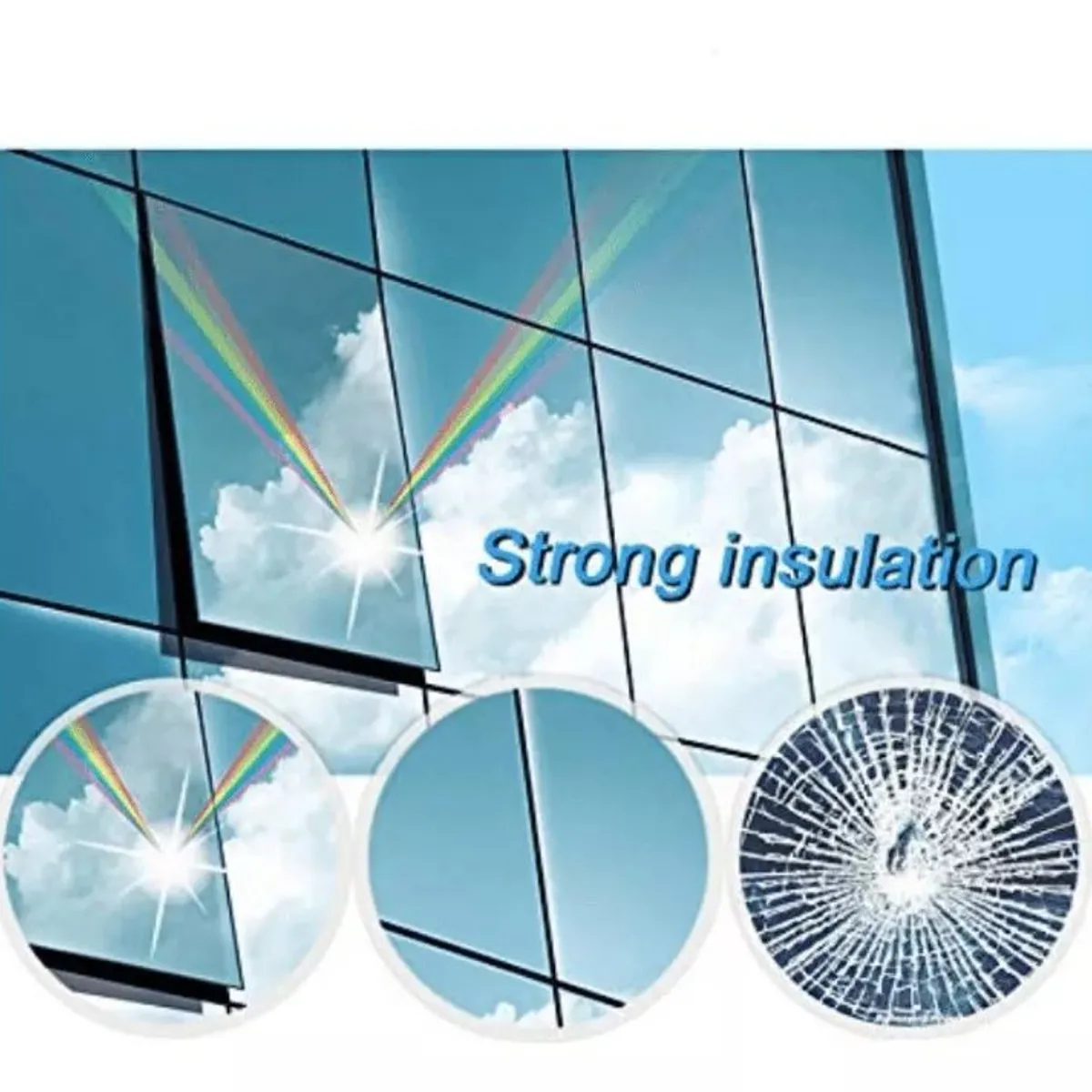 KUANGYE - Lamina Espejada Cromo Film Privacidad Ventana Efecto Espejo