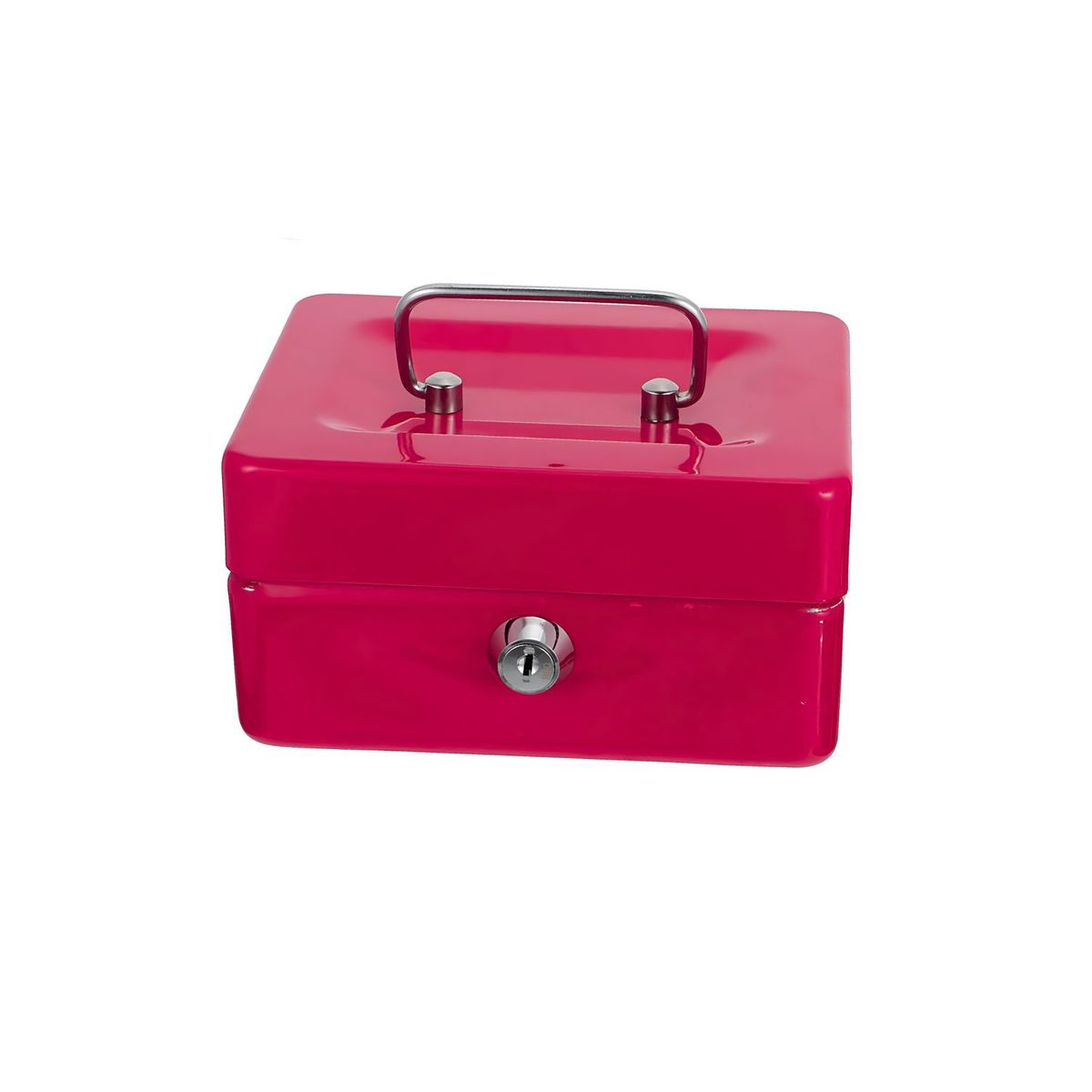 GENERICO - Caja Fuerte Mediana Metálica Llave Seguridad 15x12 cm